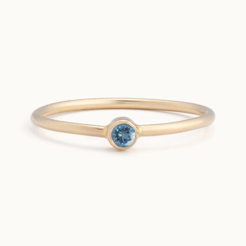 Luxury Jewelry At Unbeatable Discounts Custom Aquamarine Birthstone Stacking Ring | 10K Yellow Gold Luxury Jewelry At Unbeatable Discounts Custom Aquamarine Birthstone Stacking Ring | 10K Yellow Gold