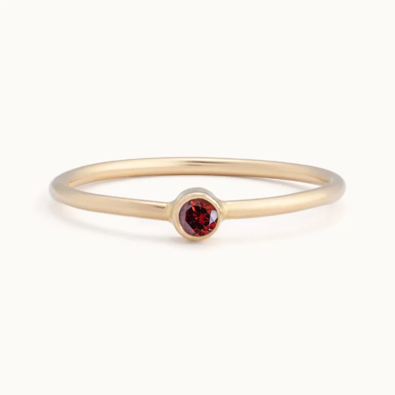 Modern Jewelry At Exclusive Discounts – Shop Today Custom Garnet Birthstone Stacking Ring | 10K Yellow Gold Modern Jewelry At Exclusive Discounts – Shop Today Custom Garnet Birthstone Stacking Ring | 10K Yellow Gold