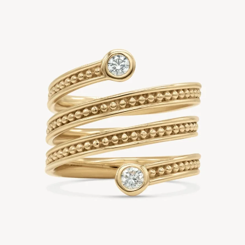 Grab Your Favorite Jewelry At The Lowest Prices Diamond Beaded Wrap Ring
