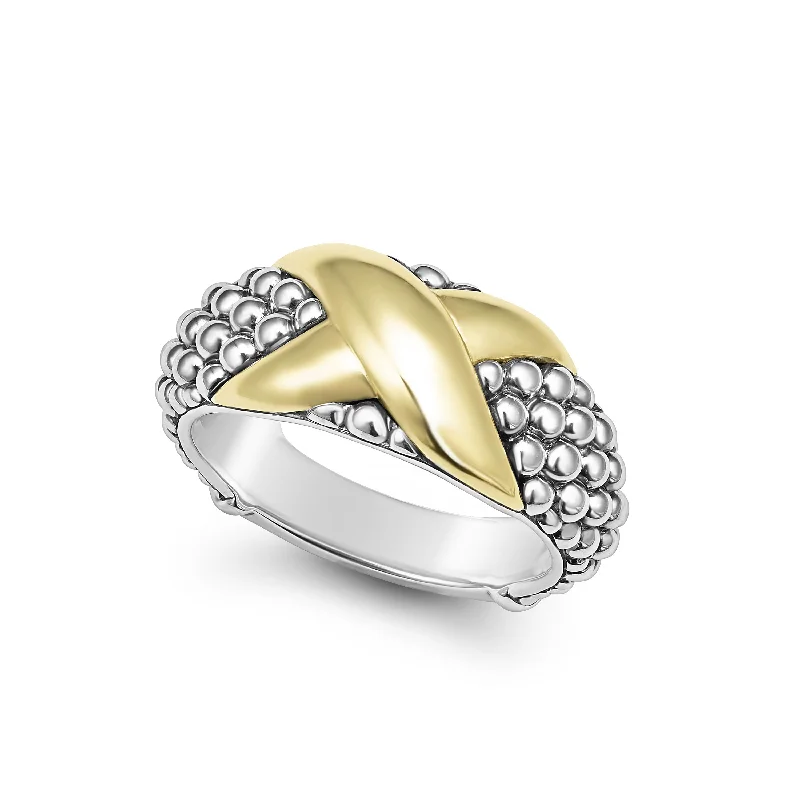 Big Savings On Your Favorite Jewelry Pieces Embrace Two-Tone X Caviar Ring