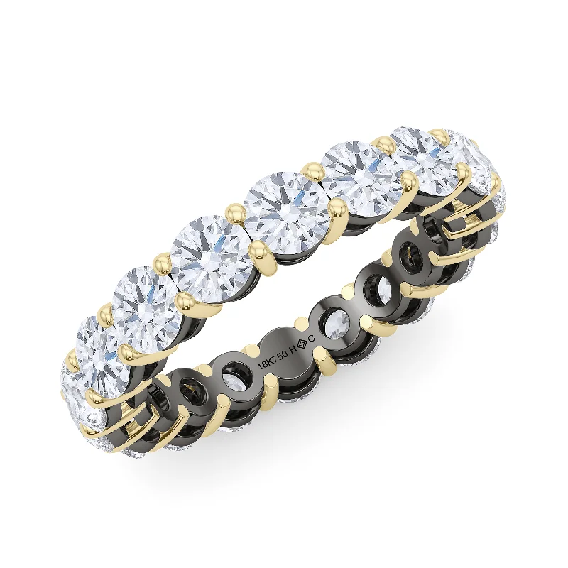 Make Every Moment Shine – Jewelry Discounts Available Mixed Metal Round Cut Eternity Band Make Every Moment Shine – Jewelry Discounts Available Mixed Metal Round Cut Eternity Band