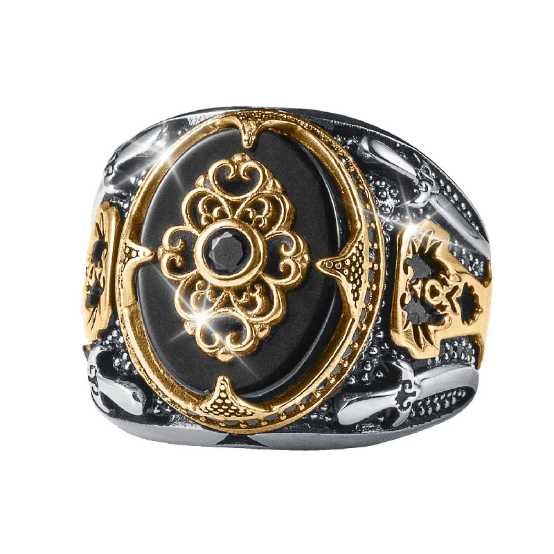 High-End Sparkle, Low-End Prices – Shop Now Noir Agate Men's Ring