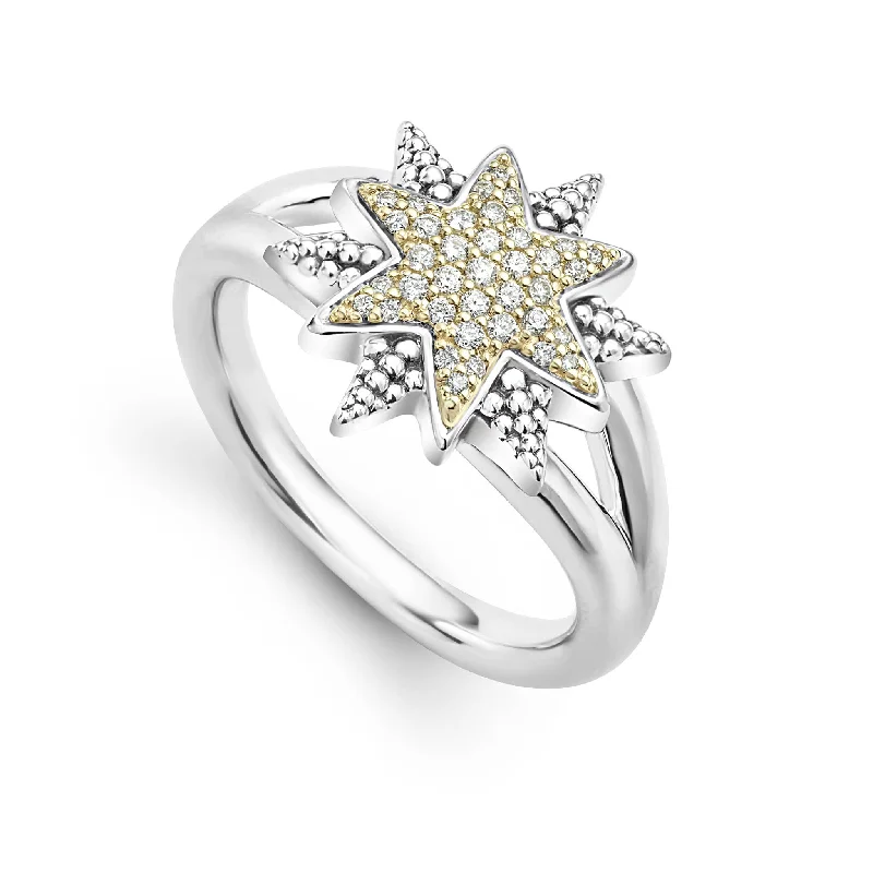 Luxury Meets Affordability – Jewelry Sale Live Now North Star Two-Tone Star Diamond Ring Luxury Meets Affordability – Jewelry Sale Live Now North Star Two-Tone Star Diamond Ring