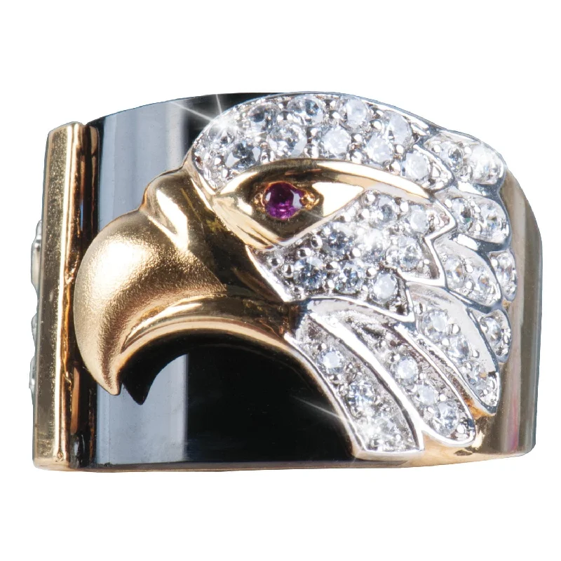 Premium Diamond Jewelry At Once-In-A-Lifetime Discounts Onyx Eagle Ring