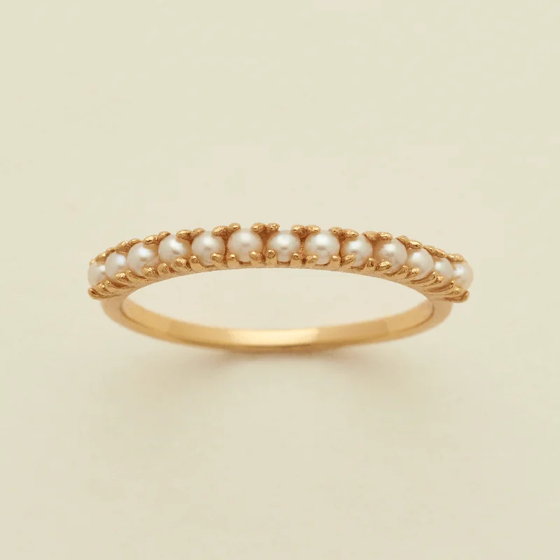 Unique Jewelry Designs Now At Discounted Rates Pearl Stacking Band Ring | Final Sale Unique Jewelry Designs Now At Discounted Rates Pearl Stacking Band Ring | Final Sale