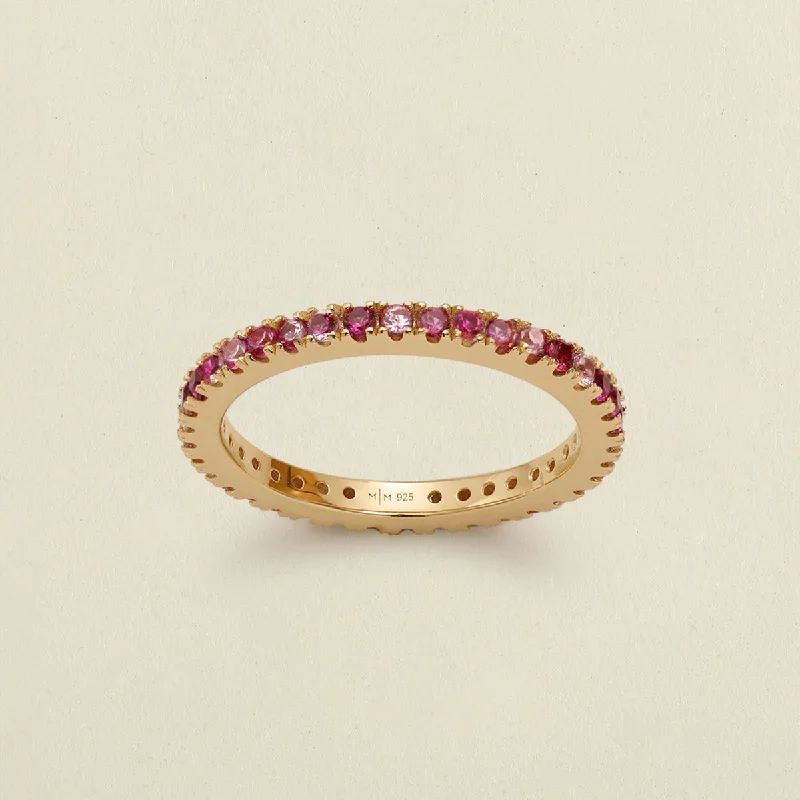 Shop Dazzling Jewelry With Special Promotional Discounts Pink Eternity Band Ring | Final Sale Shop Dazzling Jewelry With Special Promotional Discounts Pink Eternity Band Ring | Final Sale