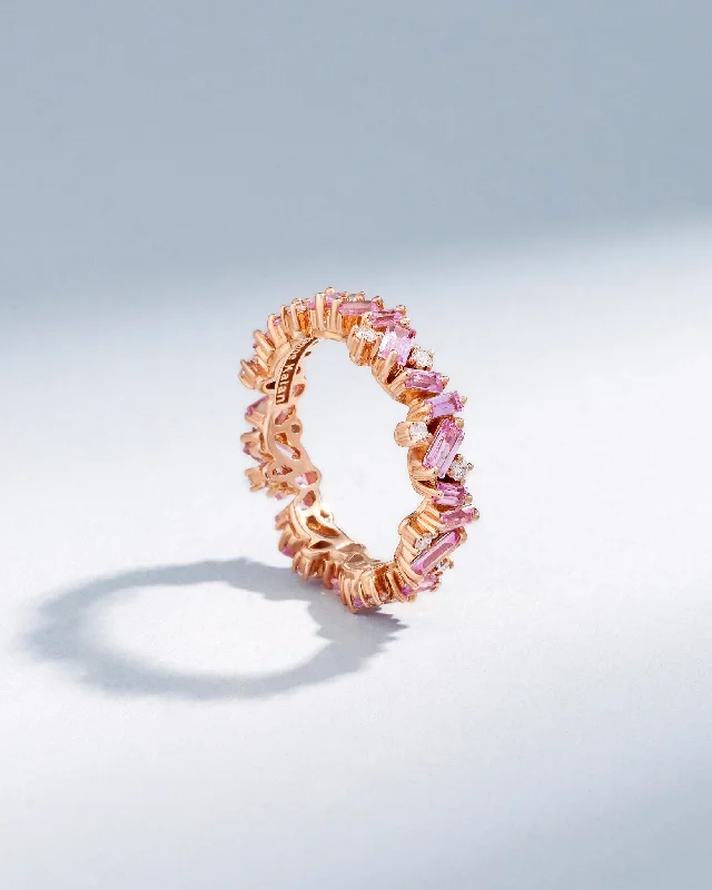 Clearance Sale On High-End Jewelry Collections Frenzy Pink Sapphire Eternity Band