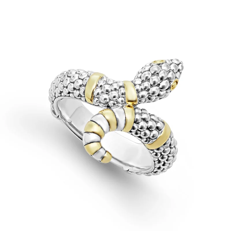 Unmissable Discounts On Timeless Jewelry Pieces Rare Wonders Two-Tone Snake Ring