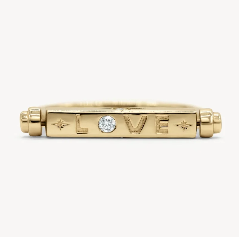Discounted Jewelry For A Glamorous Look Show Your Love Engraved Narrow Flip Ring