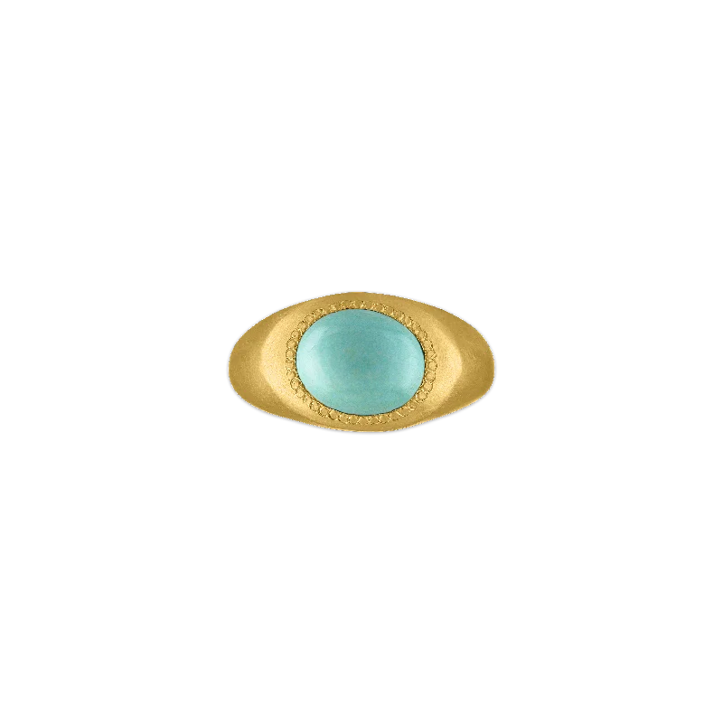 Affordable Gold-Plated Jewelry For Modern Fashion Turquoise Roz Ring