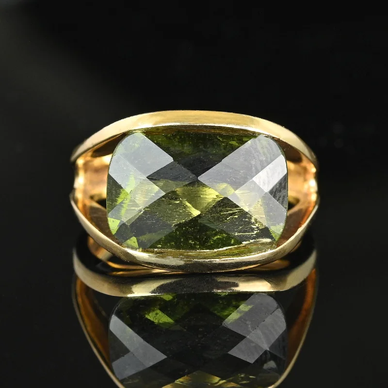 Timeless Jewelry Styles At Wallet-Friendly Prices Unique 14K Gold Checkerboard Cut Natural Moldavite Ring Timeless Jewelry Styles At Wallet-Friendly Prices Unique 14K Gold Checkerboard Cut Natural Moldavite Ring