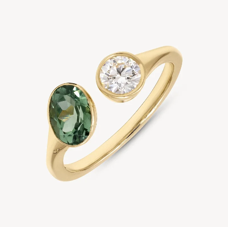 Shop Stylish Jewelry Now And Save Big Wild Forest Tourmaline and Diamond Ring
