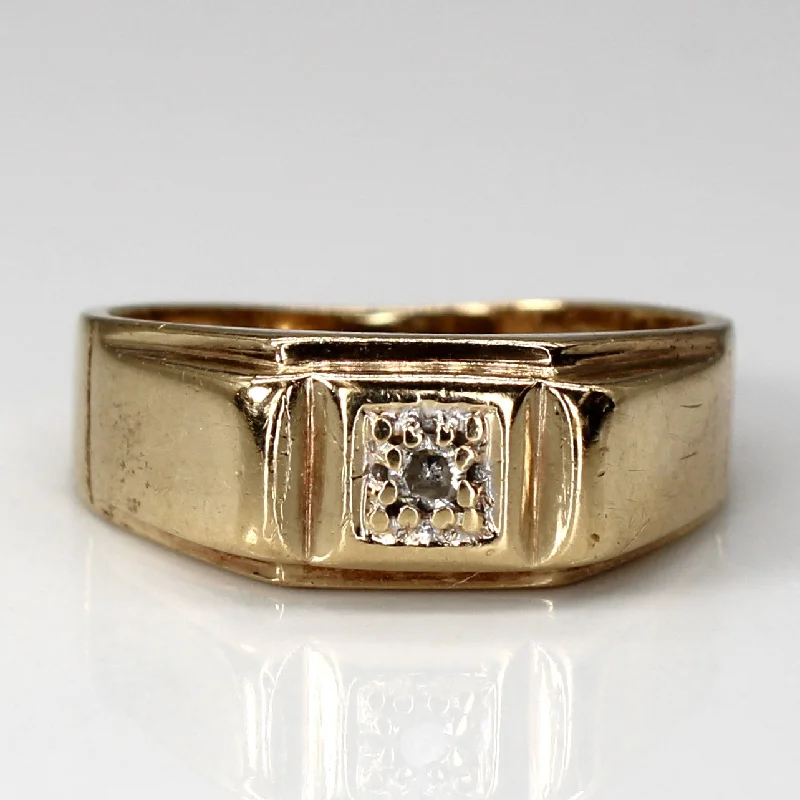 Waterproof Stainless Steel Jewelry For Lasting Beauty 10k Gold Diamond Ring | 0.03ct | SZ 6.75 | Waterproof Stainless Steel Jewelry For Lasting Beauty 10k Gold Diamond Ring | 0.03ct | SZ 6.75 |