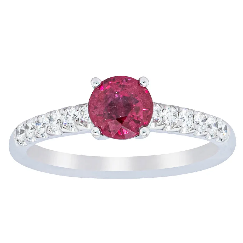 Jewelry Clearance Event – Last Chance For Stunning Deals 18ct White Gold 1.01ct Ruby & Diamond Meridien Ring