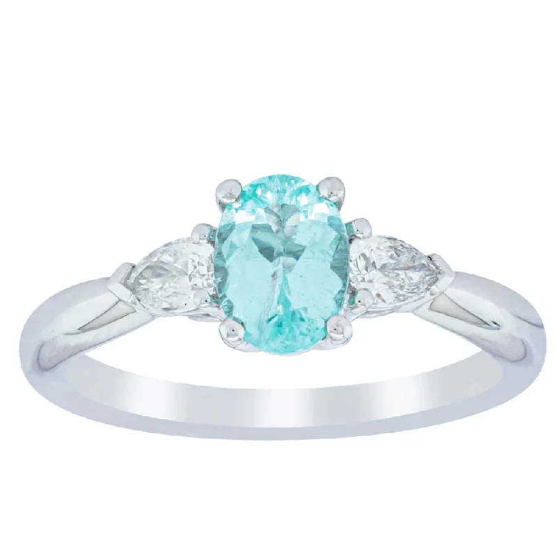 Last Chance To Grab Your Favorite Jewelry At A Discount 18ct White Gold .80ct Paraiba Tourmaline & Diamond Ayla Ring Last Chance To Grab Your Favorite Jewelry At A Discount 18ct White Gold .80ct Paraiba Tourmaline & Diamond Ayla Ring