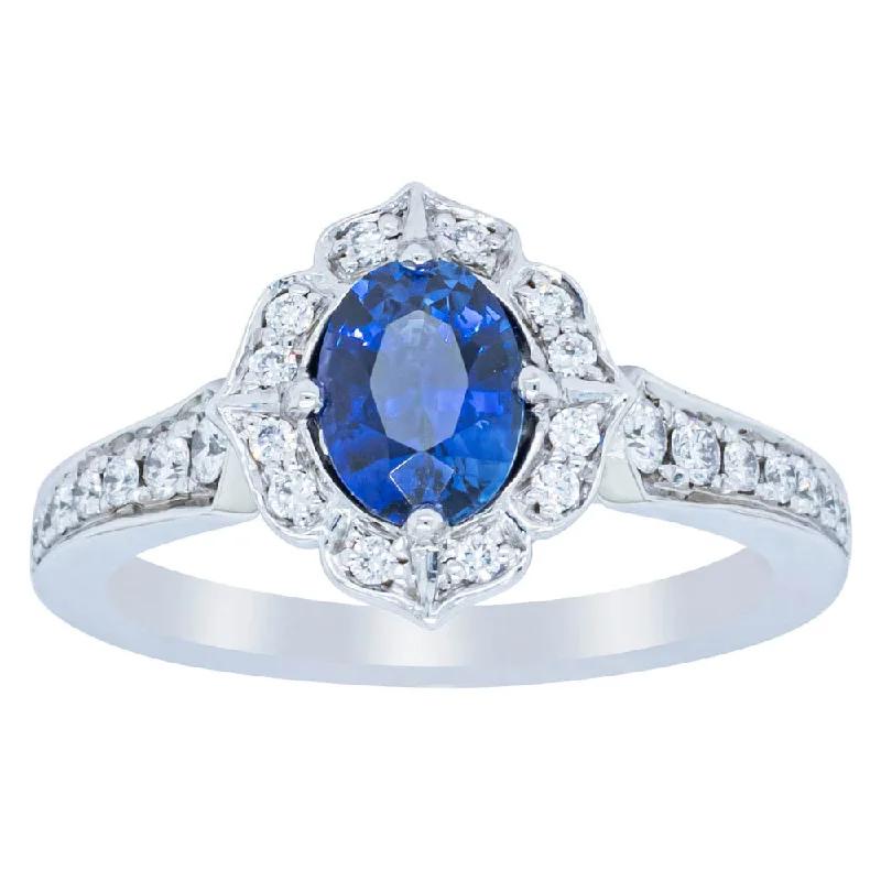 Elegant Jewelry Styles At Budget-Friendly Prices 18ct White Gold .98ct Sapphire & Diamond Ring Elegant Jewelry Styles At Budget-Friendly Prices 18ct White Gold .98ct Sapphire & Diamond Ring