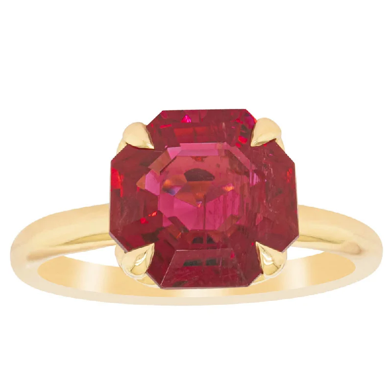 Timeless Beauty, Unbeatable Deals – Jewelry Sale On 18ct Yellow Gold 3.42ct Rubellite Tourmaline Octavia Ring Timeless Beauty, Unbeatable Deals – Jewelry Sale On 18ct Yellow Gold 3.42ct Rubellite Tourmaline Octavia Ring