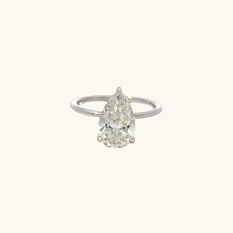 Shop Fine Jewelry With Amazing Deals 3.55 Lab Pear Diamond Engagement Ring with Hidden Halo Shop Fine Jewelry With Amazing Deals 3.55 Lab Pear Diamond Engagement Ring with Hidden Halo