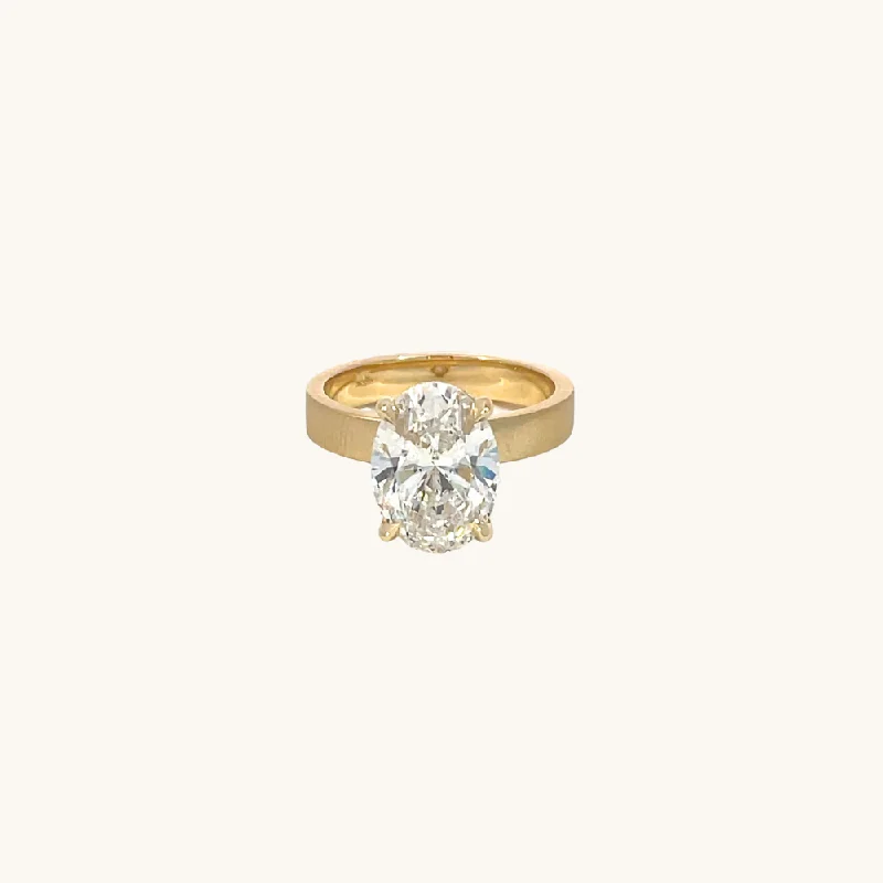Exclusive Jewelry Discounts – Shop Now For Savings 3.59 Oval Lab Diamond Engagement Ring with Satin Solitaire Setting Exclusive Jewelry Discounts – Shop Now For Savings 3.59 Oval Lab Diamond Engagement Ring with Satin Solitaire Setting