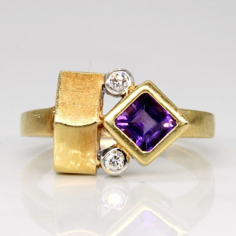 Timeless Elegance, Temporary Discounts – Act Fast Amethyst & Diamond Cocktail Ring | 0.46ct, 0.06ctw | SZ 7 | Timeless Elegance, Temporary Discounts – Act Fast Amethyst & Diamond Cocktail Ring | 0.46ct, 0.06ctw | SZ 7 |