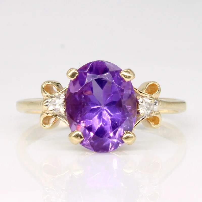Bestselling Jewelry At Special Promotional Rates Amethyst & Diamond Cocktail Ring | 1.80ct, 0.03ctw | SZ 5.5 | Bestselling Jewelry At Special Promotional Rates Amethyst & Diamond Cocktail Ring | 1.80ct, 0.03ctw | SZ 5.5 |