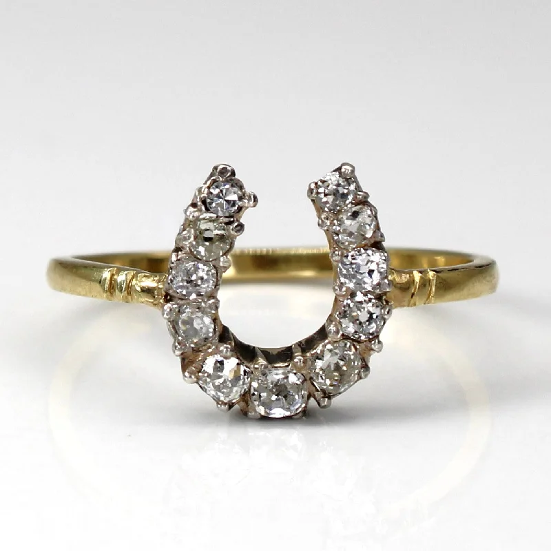 Shop Elegant Jewelry At Unbeatable Prices Antique Diamond Horseshoe Design Gold Ring | 0.46ctw | SZ 7 | Shop Elegant Jewelry At Unbeatable Prices Antique Diamond Horseshoe Design Gold Ring | 0.46ctw | SZ 7 |