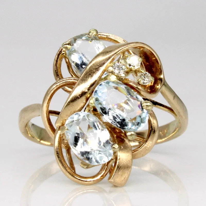 Special Jewelry Deals – Upgrade Your Collection Aquamarine & Diamond Cocktail Ring | 1.17ctw, 0.03ctw | SZ 6.5 | Special Jewelry Deals – Upgrade Your Collection Aquamarine & Diamond Cocktail Ring | 1.17ctw, 0.03ctw | SZ 6.5 |