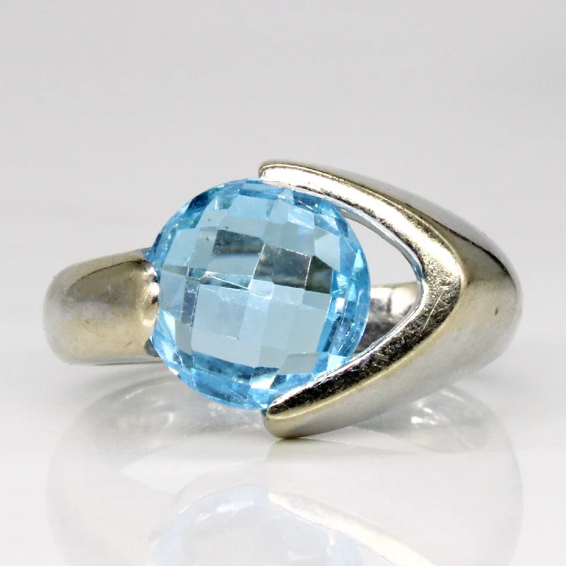 Chic And Stylish Jewelry At Exclusive Prices Checker Cut Blue Topaz Cocktail Ring | 3.50ct | SZ 7 | Chic And Stylish Jewelry At Exclusive Prices Checker Cut Blue Topaz Cocktail Ring | 3.50ct | SZ 7 |