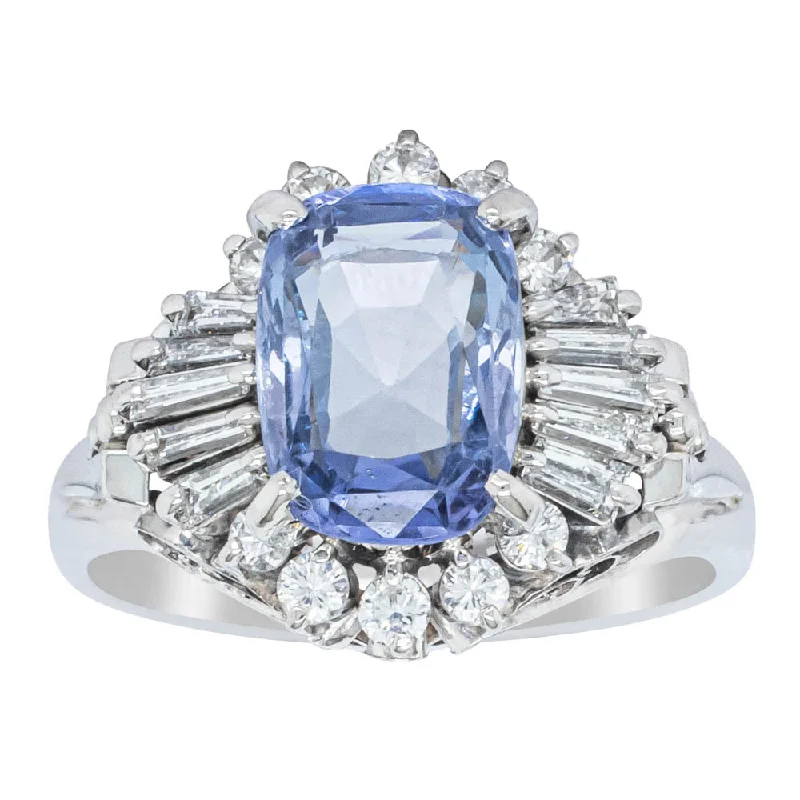 Eco-Friendly Sustainable Jewelry For Conscious Buyers Deja Vu Platinum 2.40ct Sapphire & Diamond Ring Eco-Friendly Sustainable Jewelry For Conscious Buyers Deja Vu Platinum 2.40ct Sapphire & Diamond Ring