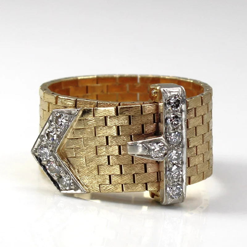 Shop Dazzling Jewelry At The Best Prices Diamond Buckle Gold Ring | 0.30ctw | SZ 7.75 | Shop Dazzling Jewelry At The Best Prices Diamond Buckle Gold Ring | 0.30ctw | SZ 7.75 |