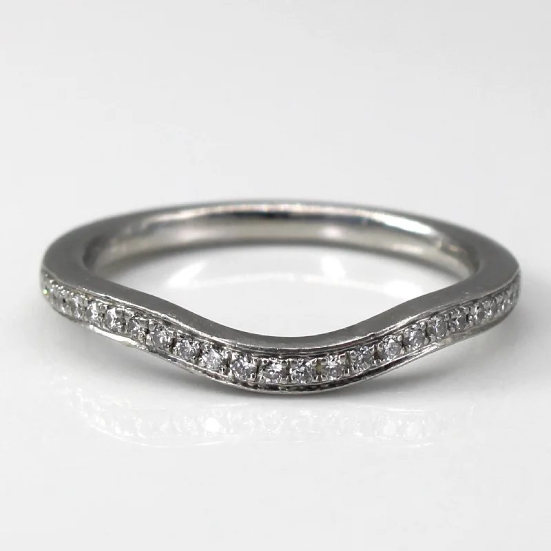 Special Deals On Handcrafted And Designer Jewelry Diamond Contour Wedding Band in Platinum | 0.12ctw | SZ 5.25 | Special Deals On Handcrafted And Designer Jewelry Diamond Contour Wedding Band in Platinum | 0.12ctw | SZ 5.25 |