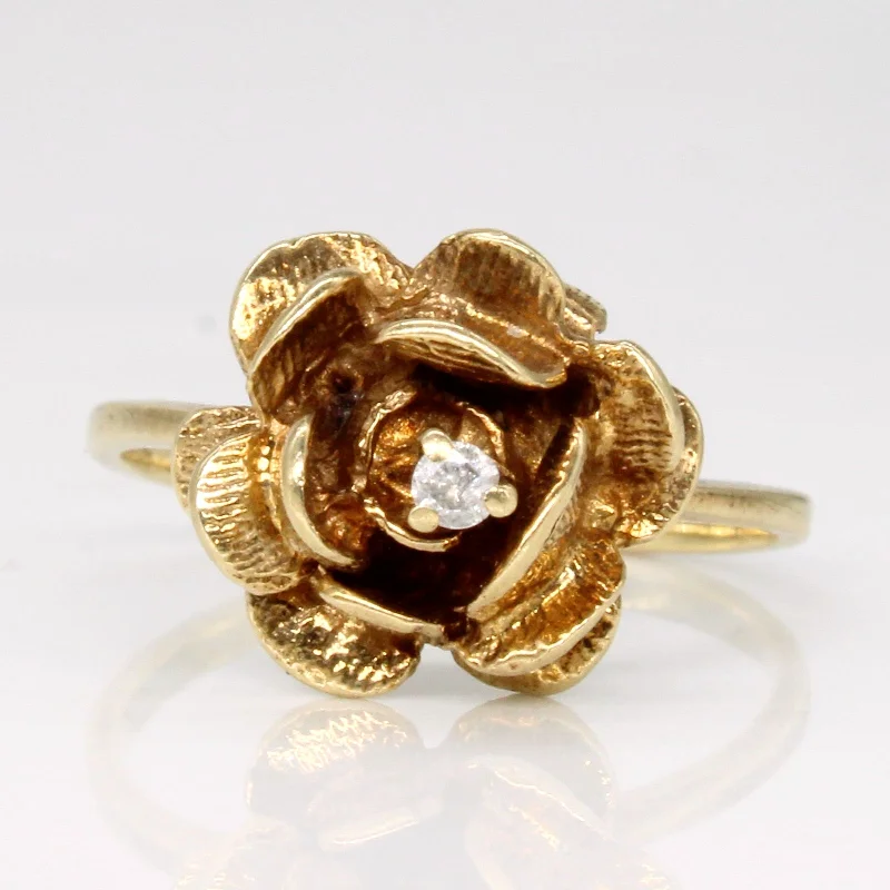 Chic And Stylish Jewelry At Discounted Prices Diamond Flower Ring | 0.03ct | SZ 5.25 | Chic And Stylish Jewelry At Discounted Prices Diamond Flower Ring | 0.03ct | SZ 5.25 |