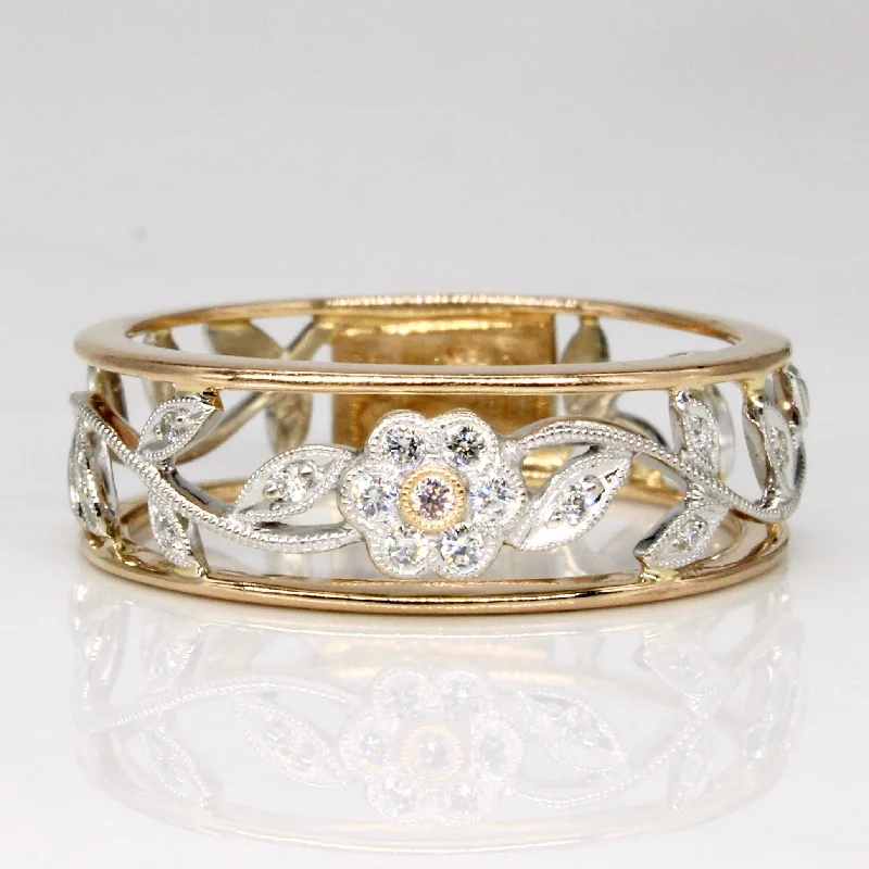Elegant Rose Gold Jewelry For A Stylish Touch Diamond Flower Ring | 0.15ctw | SZ 7.75 | Elegant Rose Gold Jewelry For A Stylish Touch Diamond Flower Ring | 0.15ctw | SZ 7.75 |