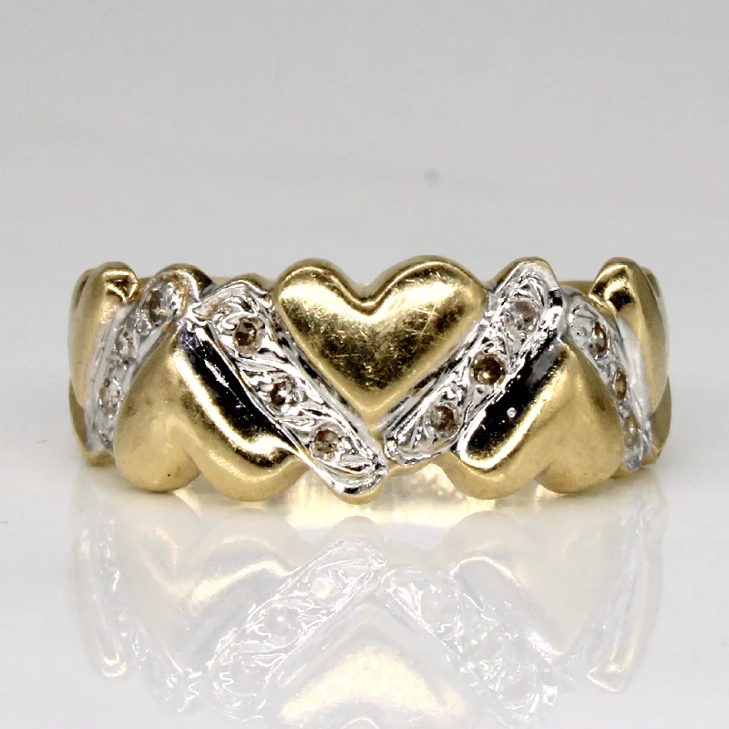 Luxury Handcrafted Jewelry For Elegant Looks Diamond Heart Ring | 0.06ctw | SZ 6 |