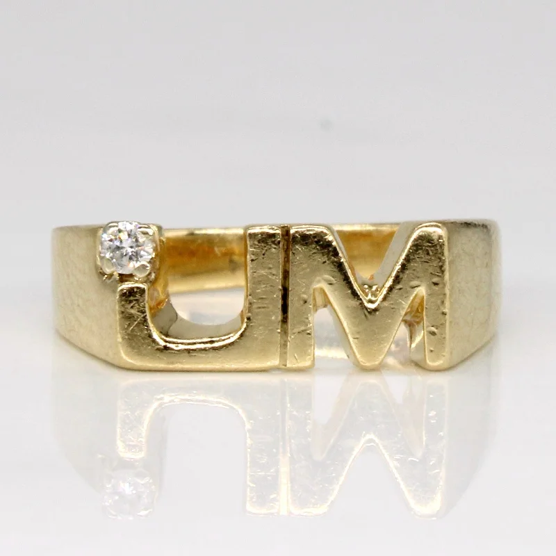 Limited-Time Offer On Premium Jewelry Collections Diamond 'JM' Initial Ring | 0.03ct | SZ 5.25 | Limited-Time Offer On Premium Jewelry Collections Diamond 'JM' Initial Ring | 0.03ct | SZ 5.25 |