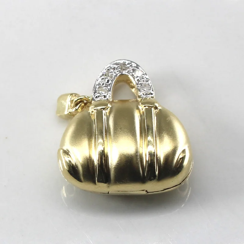 Romantic Heart-Shaped Jewelry For Special Gifts Diamond Purse Pendant | 0.05ctw |