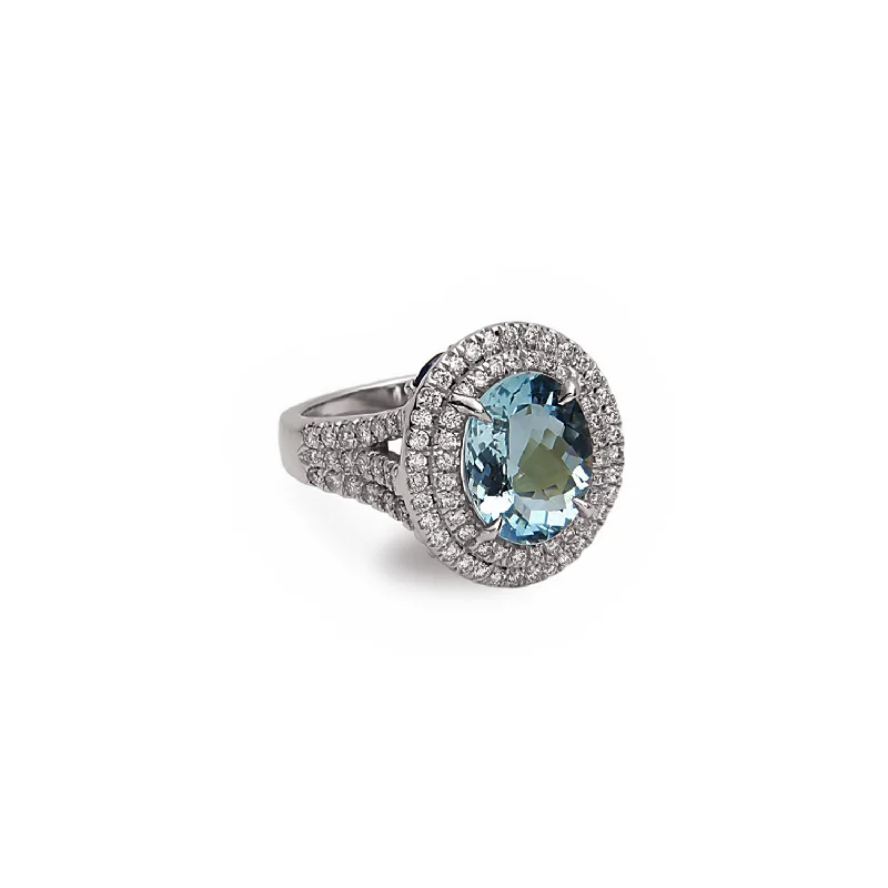Flash Sale On Exquisite Jewelry – Don't Miss Out Pastel Diamond Split-Band Large Oval Ring