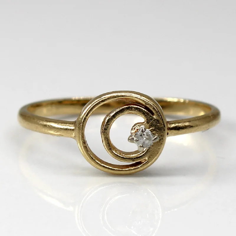 Elevate Your Outfit With Discounted Statement Jewelry Diamond Swirl Ring | 0.02ct | SZ 6.5 |