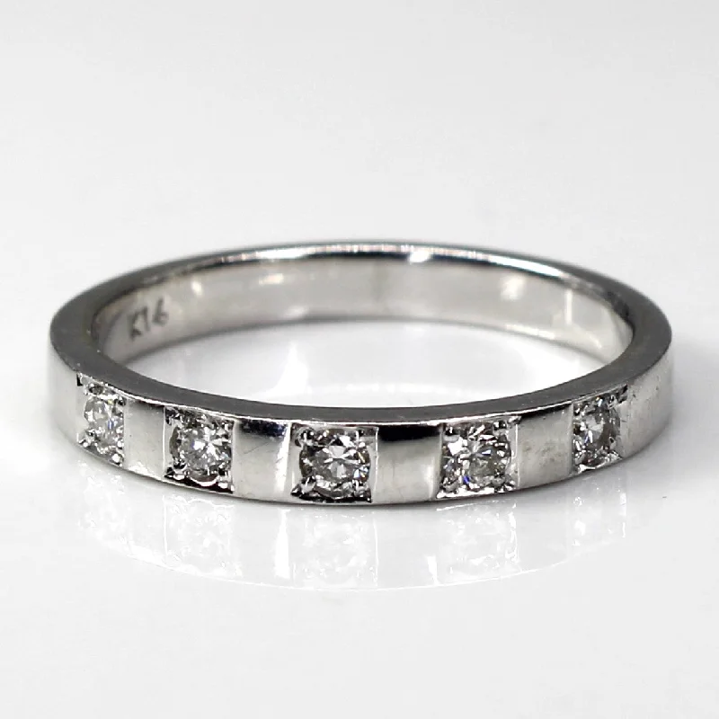 Affordable Luxury Jewelry For Every Occasion Diamond White Gold Wedding Band | 0.18ctw | SZ 5.75 | Affordable Luxury Jewelry For Every Occasion Diamond White Gold Wedding Band | 0.18ctw | SZ 5.75 |