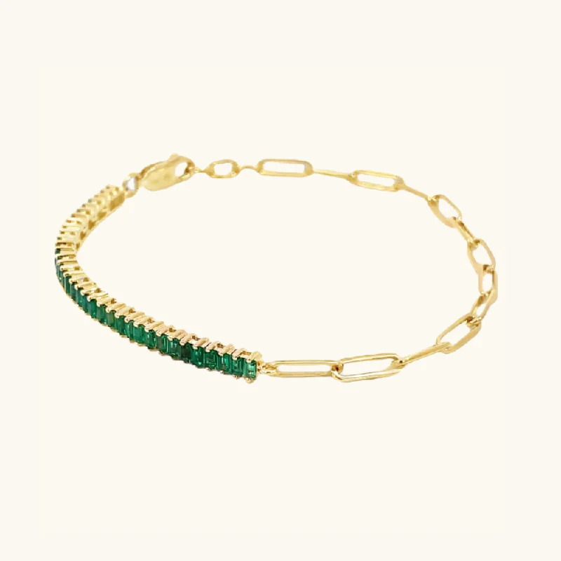 Chic And Stylish Jewelry At Exclusive Prices Emerald Linked Up Chain Bracelet