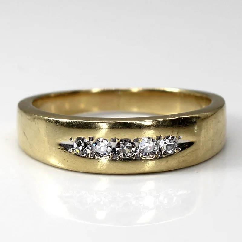 Timeless Elegance Now At Special Discounts Five Stone Diamond Solid Gold Band | 0.20ctw | SZ 9.25 | Timeless Elegance Now At Special Discounts Five Stone Diamond Solid Gold Band | 0.20ctw | SZ 9.25 |