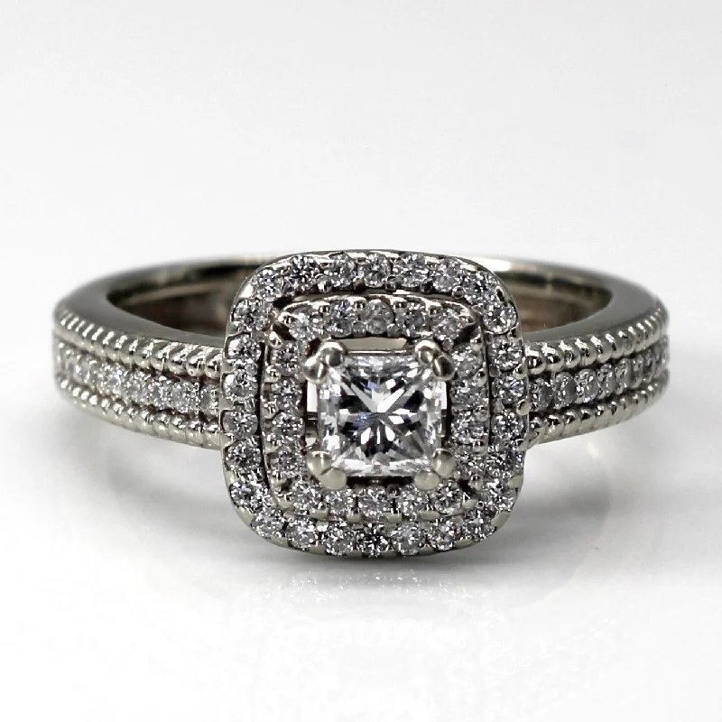 Dazzle With Discounts – Shop Jewelry On Sale Halo Diamond Engagement Ring | 0.79ctw | SZ 5.75 | Dazzle With Discounts – Shop Jewelry On Sale Halo Diamond Engagement Ring | 0.79ctw | SZ 5.75 |