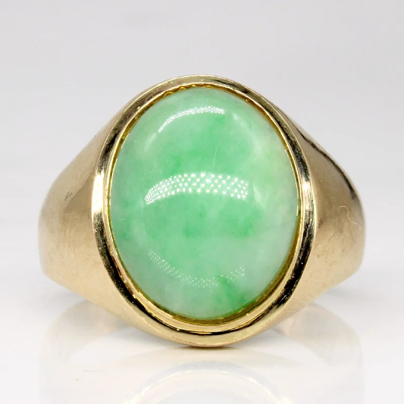 Delicate Crystal Jewelry For Sophisticated Charm Jadeite Cocktail Ring | 8.80ct | SZ 9.5 | Delicate Crystal Jewelry For Sophisticated Charm Jadeite Cocktail Ring | 8.80ct | SZ 9.5 |