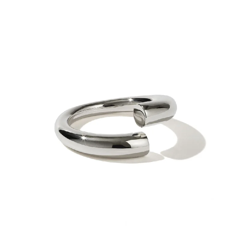Fashion-Forward Geometric Jewelry For Contemporary Style Meadowlark Wave Ring - Sterling Silver Fashion-Forward Geometric Jewelry For Contemporary Style Meadowlark Wave Ring - Sterling Silver