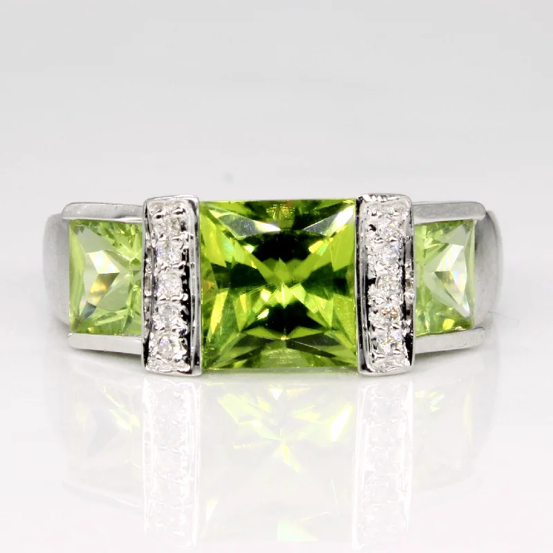 Shop Signature Jewelry Styles At Exclusive Prices Peridot & Diamond Cocktail Ring | 3.00ctw, 0.05ctw | SZ 7 | Shop Signature Jewelry Styles At Exclusive Prices Peridot & Diamond Cocktail Ring | 3.00ctw, 0.05ctw | SZ 7 |