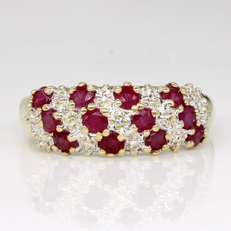 Luxury Meets Affordability – Jewelry Sale Now Live Ruby & Diamond Cluster Ring | 0.96ctw, 0.01ct | SZ 9 | Luxury Meets Affordability – Jewelry Sale Now Live Ruby & Diamond Cluster Ring | 0.96ctw, 0.01ct | SZ 9 |