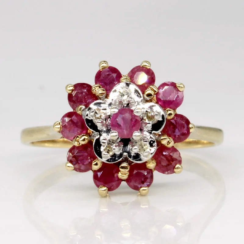 Discounted Jewelry For A Glamorous Look Ruby & Diamond Cocktail Ring | 0.88ctw, 0.03ctw | SZ 7.25 | Discounted Jewelry For A Glamorous Look Ruby & Diamond Cocktail Ring | 0.88ctw, 0.03ctw | SZ 7.25 |