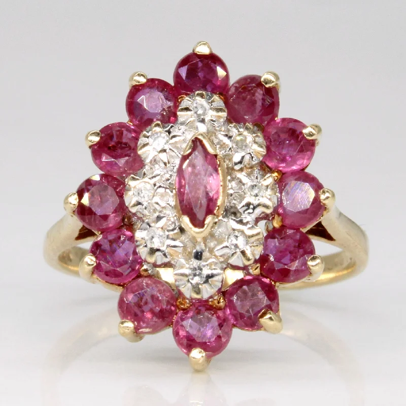 The Ultimate Jewelry Sale – Shop Premium Styles Ruby & Diamond Cocktail Ring | 1.60ctw, 0.04ctw | SZ 6.75 | The Ultimate Jewelry Sale – Shop Premium Styles Ruby & Diamond Cocktail Ring | 1.60ctw, 0.04ctw | SZ 6.75 |