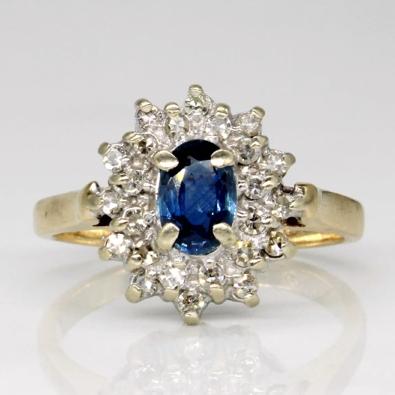 Jewelry Deals That Outshine The Rest Sapphire & Diamond Halo Ring | 0.50ct, 0.24ctw | SZ 5.75 |