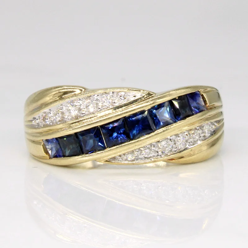 Your Perfect Accessory At The Perfect Price Sapphire & Diamond Waterfall Ring | 1.10ctw, 0.10ctw | SZ 8 | Your Perfect Accessory At The Perfect Price Sapphire & Diamond Waterfall Ring | 1.10ctw, 0.10ctw | SZ 8 |